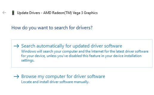 Browse my computer for driver software